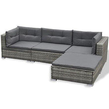 vidaXL Divano da Esterno Set 17 pz in Polirattan Grigio Sofa Giardino Patio - Arredi Casa