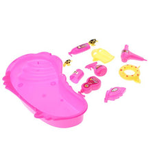 7pcs Set da Bagno con Vasca e Giochi Per Ragazze, Mobili Per Casa delle Bambole 1/6