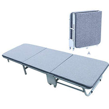 Fetcoi Letto per gli ospiti, pieghevole, 2 in 1, 60 x 180 cm, materasso pieghevole, singolo, carico massimo 120 kg, per ufficio e camera degli ospiti, grigio