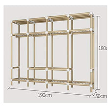 NXYJD Staccabile Armadio Steel Frame Addensare Bold Doppio Pieghevole Completa Hanging Tessuto Semplice Bagagli Economia Cloth Armadio