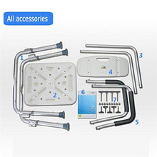 GLJMTY Sedia da Bagno per Anziani Sgabello da Bagno Antiscivolo Ruggine appollaiati Sgabello Altezza Regolabile Installazione e smontaggio Design Senza Attrezzi