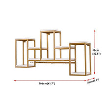 SBDLXY Scaffale Galleggiante per Vino in Legno con Supporto per calici | Armadi per Vino per Cucina, Sala da Pranzo, Bar o Cantina | Cornice Dorata con placca Bianca