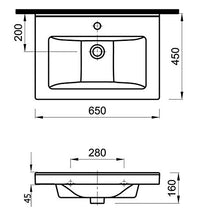 Mobile bagno Rio 650 bianco lucido