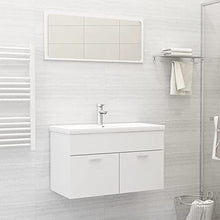 vidaXL Set Mobili da Bagno 2 pz Bianco in Legno Multistrato