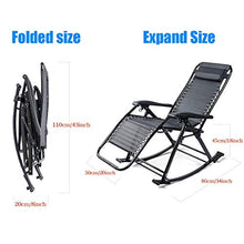 DGHJK Sedia Relax per Esterni Zero Gravity Sedia reclinabile da Giardino Regolabile con Pad in Cotone Antiscivolo Comodo carico Massimo Traspirante 150 kg