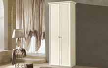 Armadio a 2 Ante battenti. Patinato Beige (cm. 102 x 55 x 251h)