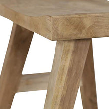 Gartentraum Sgabello da Giardino Quadrato in Teak Alto 50cm - Sgabello Pondo