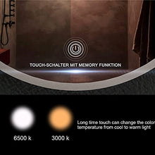 ApeJoy rotondo 60 cm specchio da bagno a LED, specchio antinebbia da bagno con illuminazione, interruttore tocco, bianco luce fredda, risparmio energetico (tondo 60 cm antiappannamento) AJ01s