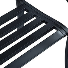 VidaXL - Panca da giardino, 125 cm, colore: Nero