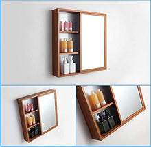 Bathroom mirror cabinet 23,6"X 27,5" X 4,7" Colore Europeo del Governo di Alluminio dello Specchio del Bagno dello Spazio d'Annata Europeo Push-Pull Armadio Multifunzione A Parete con Specchio
