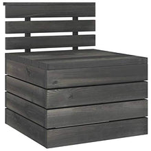 Tidyard Set Divani da Giardino su Pallet 2pz Pino Massello Grigio Scuro,Set Divano da Giardino,Divano da Giardino,per Esterno, Balcone, Giardino