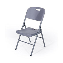 VERDELOOK Sedia Pieghevole in plastica HDPE, 45x50x88 cm, Grigio