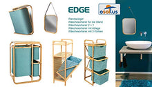 osoltus Edge - Specchio da bagno in bambù con gancio