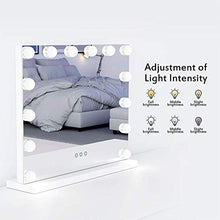 HFFFHA Specchio per Trucco da Trucco Illuminato con luci a LED Luminose Specchi Cosmetici da Tavolo per Trucco Senza Cornice Illuminati