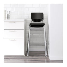 Ikea Stig - Sgabello da bar impilabile, 63 cm, colore: Nero