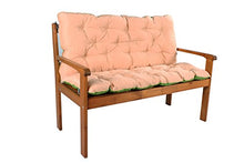 Meerweh Schienale per panca, da circa 120 x 98 x 10 cm, di colore verde/beige, 20060