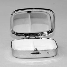 Scatola quadrata per pillole - Topolino portatile con porta medicina a due scomparti