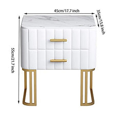 Comodino comodino camera da letto in pelle bianca armadietti 2 cassetti armadio per camera da letto soggiorno