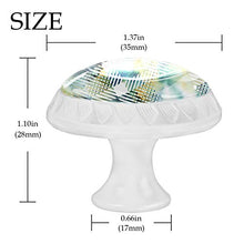 4 pcs White Cabinet Knobs for Kitchen Cabinets Bedroom Wardrobe Dresser Drawers Green grid