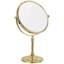 Specchi Per Trucco Da Banco, Specchio Per Specchio Da Trucco Girevole 360 in Ottone Da 8 Pollici Da 8 Pollici Con Ingrandimento Dello Specchio E 1X,D'oro,7X