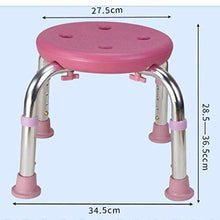 JTKDL Sgabello da Doccia Sedia da Bagno per Uomo Anziano Sgabello in Plastica Moda Sedia in Metallo Sgabello da Bagno per Donna Incinta,Pink