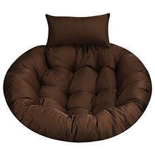 LIUSU Cuscini per sedie a Cesto appesi, Comodi Cuscini per sedie a Sdraio sospesi con Cuscino, Cuscino per Sedia a Dondolo Morbido per la Pelle, Marrone, 105 × 105 cm