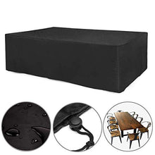 THJ Set di Mobili da Giardino per Esterni, Rivestimento per Mobili in Tessuto Oxford 210D Resistente all'Acqua E Resistente per Set di Cubi, Mobili da Giardino (132 * 61 * 87cm,Nero)