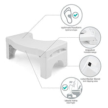LOMOS Sgabello Pieghevole da Bagno „Vital“, di Colore Bianco (41x22x17cm)