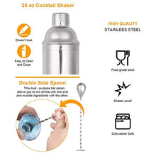EPNT Set Barista Cocktail Shaker 3 Pezzi Set Bar in Acciaio Inossidabile con Shaker Cocktail Bar Doppio Jigger E Cucchiaio per Casa Bar Feste E Viaggi