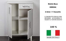 ODESSA Base 60 - Mobile Base Bagno. 2 Ante + 1 Cassetto - Colore a Scelta. (Larice Bianco)