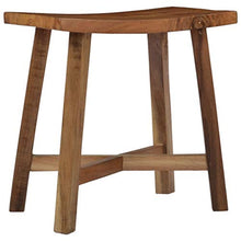 BIGTO - Sgabello da bagno in legno massello Suar 50 x 30 x 50 cm