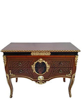 Louises - Cassettiera stile barocco Rokoko, stile antico, colore: Noce con larghezza 114 cm