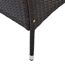 Pectt - Set di mobili da giardino in rattan, con cuscini e tavolo rimovibili, divano moderno in vimini con tavolino da salotto integrato per giardino