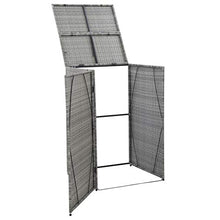 E E-NICES Copribidone Singolo Spazzatua Antracite 76x78x120 cm Polyrattan