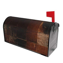 Copertura magnetica per cassetta postale in pelle bovina patchwork, design unico, per giardino, cortile, dimensioni standard, 53 x 45 cm