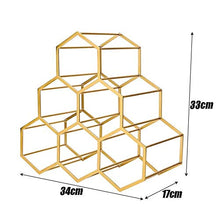 MFLASMF Nordic Free Standing 6 Bottles Wine Display Rack Countertop Living Room Wine Holder Storage Stand Portable Modern Minimalist Design for Wine Lovers