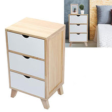 DFGH Comodino, Comodino Semplice con 3 Cassetti Tavolo Notturno Facile Indtallazione per Camera da Letto Indoor