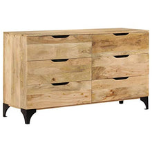 SKM Cassettiera in Legno Massello di Mango 140x45x80 cm