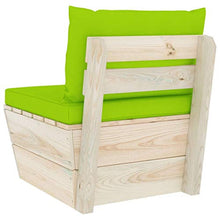 vidaXL Divano Centrale da Giardino su Pallet e Cuscini Legno di Abete