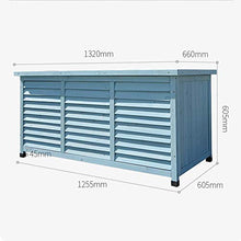 WLOWS Scatola da Giardino in Plastica per Esterni Mobili da Giardino Blu/Bianco 132 X 66 X 60 Cm (L X P X A),White