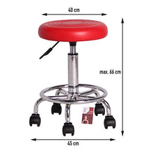 Pratiko Life B07007834 Sgabello Con Ruote Linda, Rosso New, Set 2 pezzi