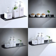 Yardwe Nero Bagno da scaffale Ripiani salvaspazio in Acciaio Inox Extra Strong Floating mensole Storage Rack (40 cm)