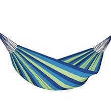 Amaca in cotone per esterni, 200 x 80 cm, 2 persone, amaca a righe, per il tempo libero, per il campeggio, la caccia
