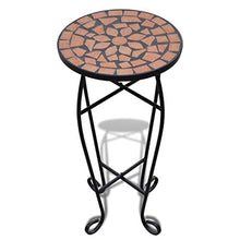 Oushome Tavolino Piante Modello Mosaico Terracotta
