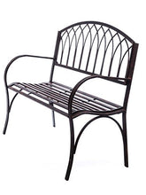 Panca da Giardino Nostalgia Stile Metallo Ferro Antico Giardino Marrone panchina