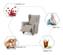 Textilhome - Copridivano 1 Posti/Poltrona Circus - Copri Divano Protector Trapuntato per Cani/Gatti. Colore Beige