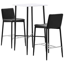 Tidyard Set 3 pz da Bar, Set Tavolino Bar, Set di Mobili per Cucina, Set Bar per la Casa, Set di Mobili da Balcone,Set Tavolo e 2 Sedie da Bar Alti in Plastica