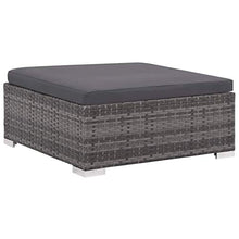 Festnight- Set Divano da Giardino, Set Divano Esterno 20 pz in Polyrattan Grigio