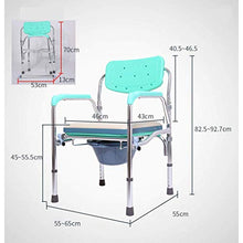 Z-SEAT Comò Sedia Comodino Comò Camera da Letto Comò Comò Pieghevole Senior Alluminio Regolabile in Altezza