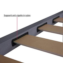 SomnusSana - Rete in Ferro con Piedi e Doghe in Legno cm 120x195 H40 una piazza misura personalizzata